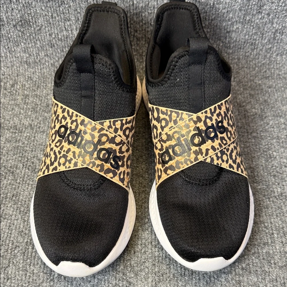 Adidas Puremotion Adapt Black and Leopard Slip-On Shoes Size 8.5 - Picture 2 of 13